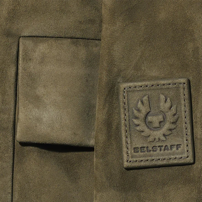 Belstaff - Frame Suede Overshirt in Army Olive - Nigel Clare