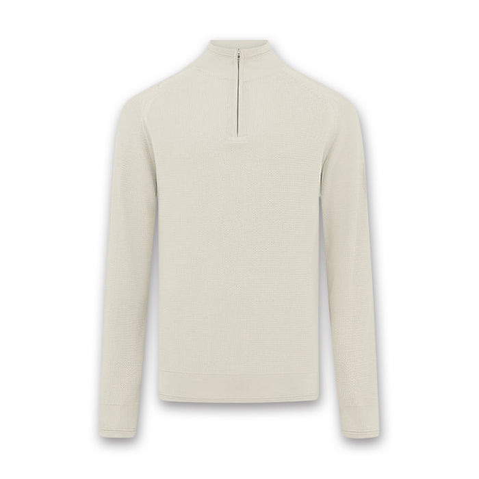 Belstaff - Guide Quarter Zip Sweater in Stone Beige - Nigel Clare