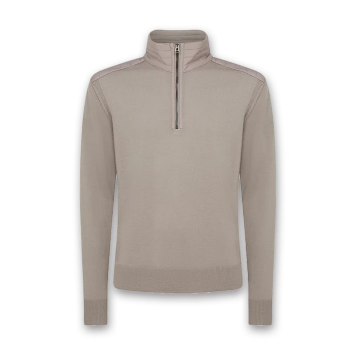 Belstaff - Kilmington Quarter Zip Sweater in Pumice - Nigel Clare