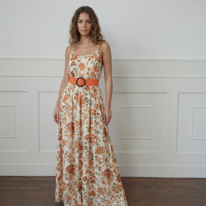 Belted in Nature - Eco Friendly Paper Belt - Orange