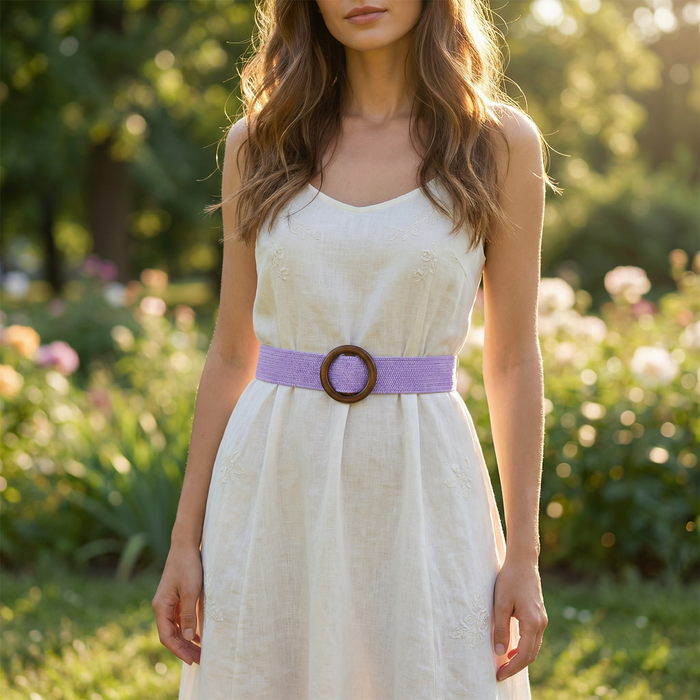 Belted in Nature - Eco Friendly Paper Belt - Purple