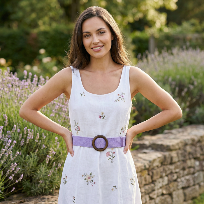 Belted in Nature - Eco Friendly Paper Belt - Purple