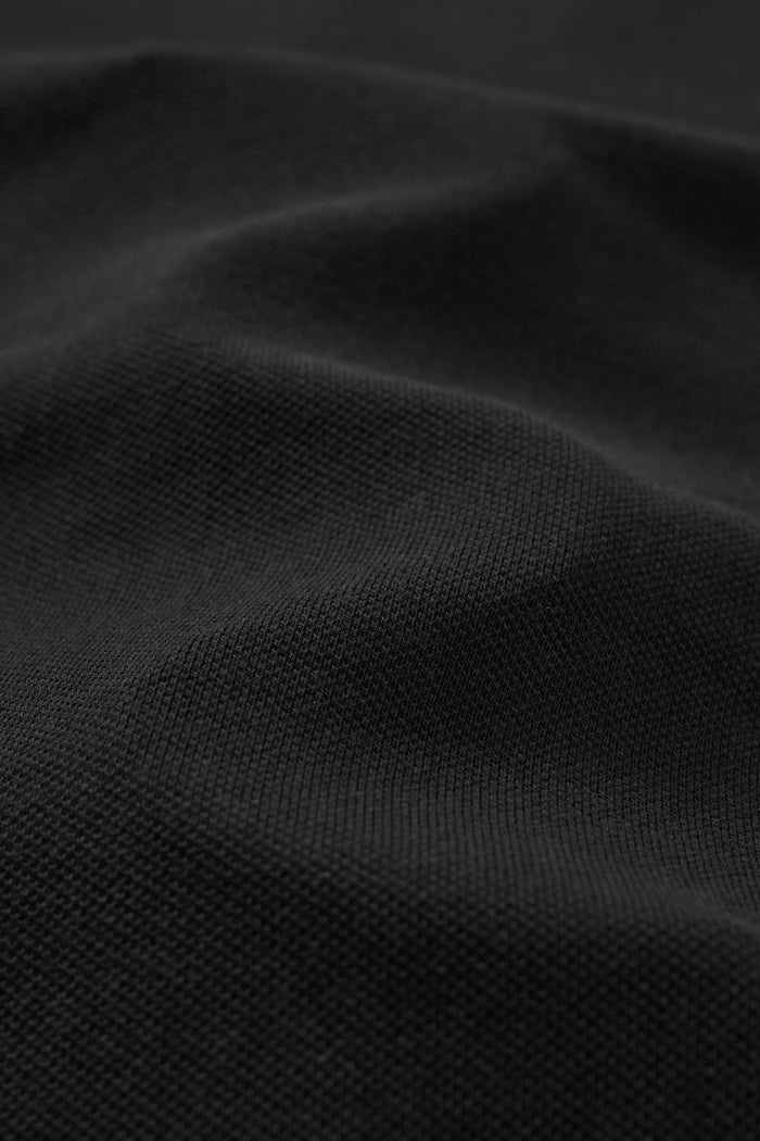 Black Buttonless Performance Polo - Atica Man
