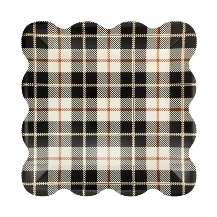 Black Fall Plaid 10" Plate