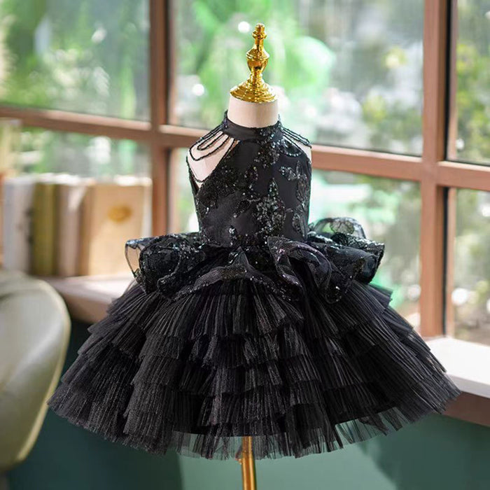 Black Girl Dress for Kids 1st Birthday Party Holiday Gown J451