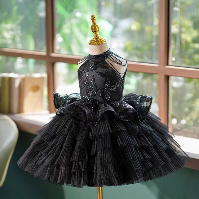 Black Girl Dress for Kids 1st Birthday Party Holiday Gown J451