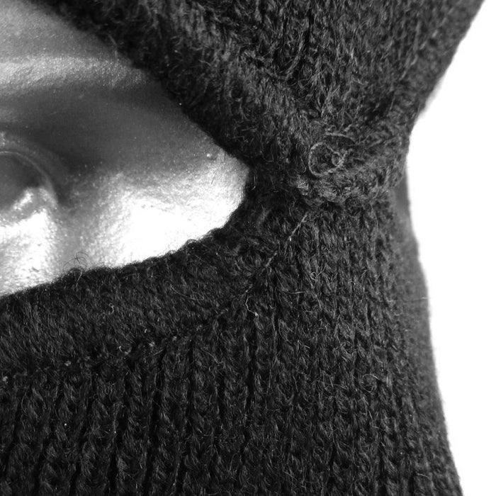 Black Knitted 3 Hole Balaclava - Sturm - Beanies & Balaclavas