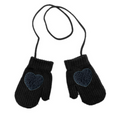 Black Mittens Black Heart