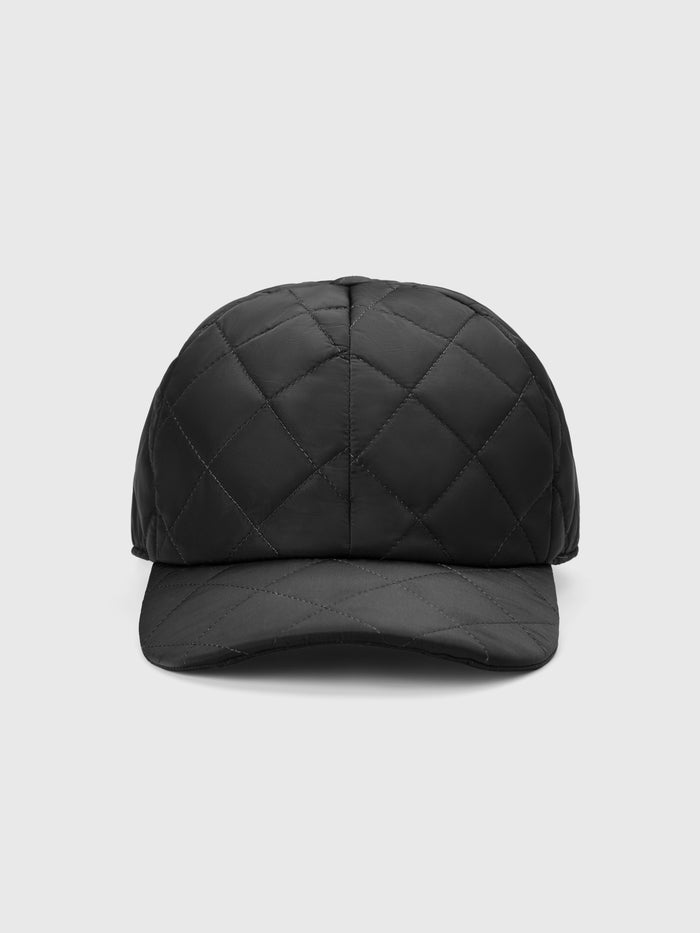 Black Quilted Loft Cap - Atica Man