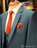 Blue 3-Piece Notch Lapel Suit