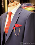 Blue 3-Piece Notch Lapel Suit