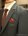 Blue 3-Piece Notch Lapel Suit