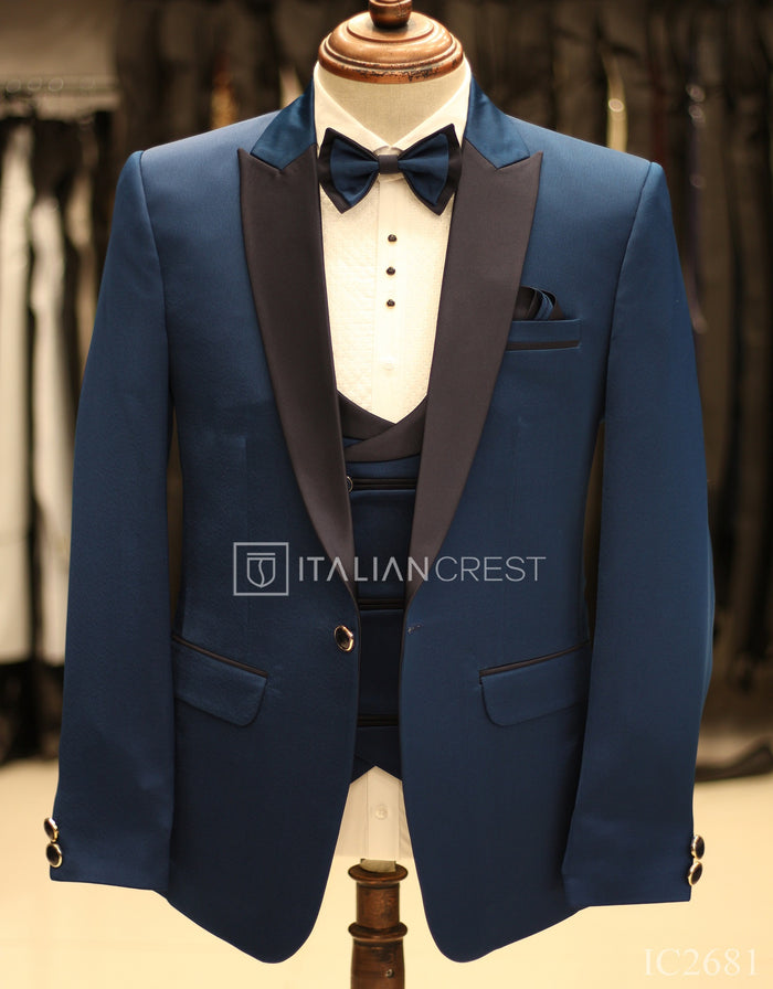 Blue 5pc Wedding Suit