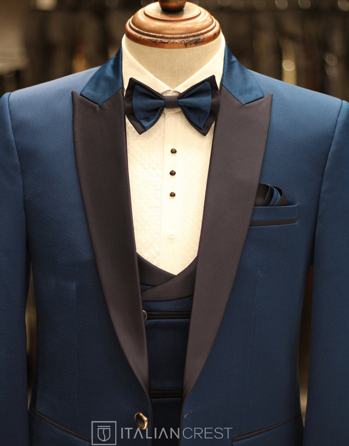 Blue 5pc Wedding Suit