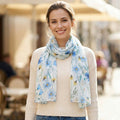 Blue Cornflower Scarf (50x180cm) - Exclusive Design