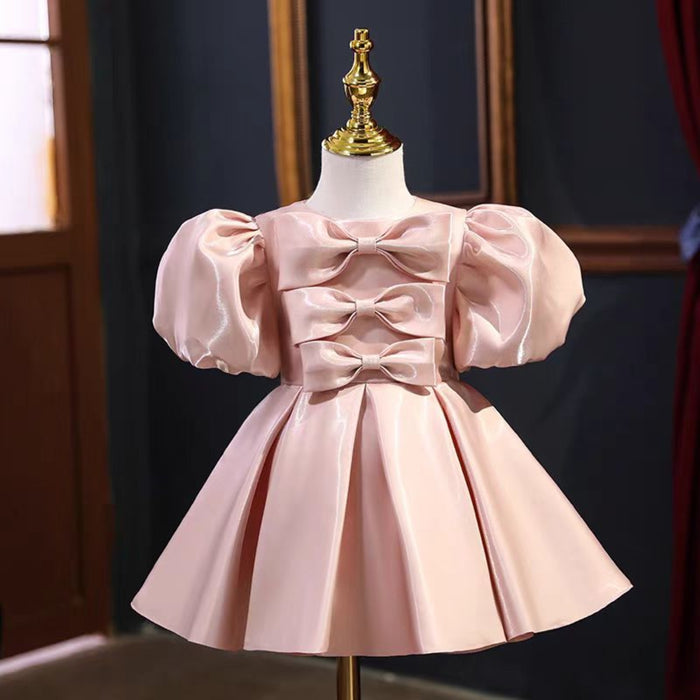 Blue Pink Girl Dress Kids 1st Toddler Birthday Party Holiday J741