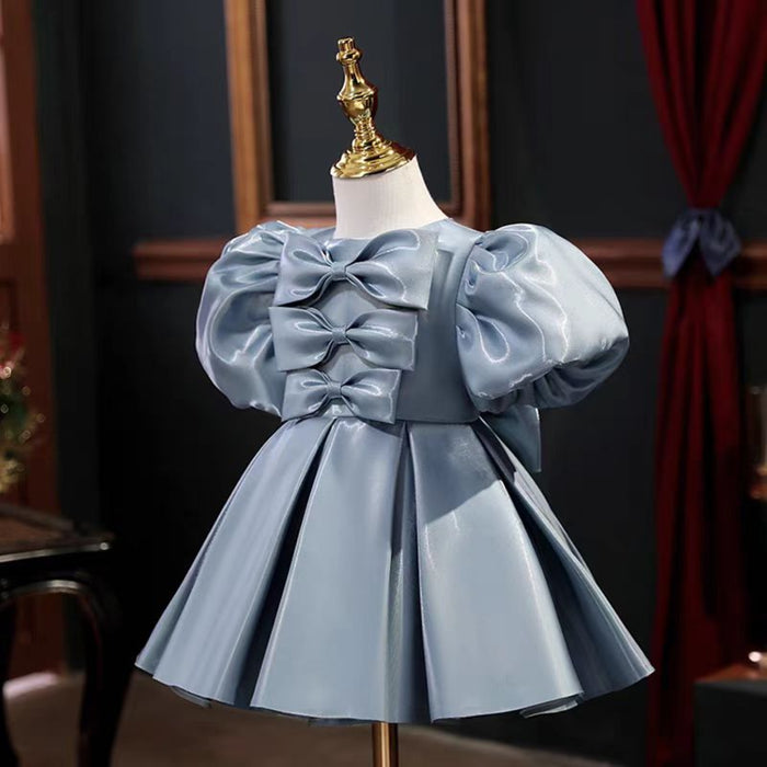 Blue Pink Girl Dress Kids 1st Toddler Birthday Party Holiday J741
