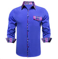 Blue Red Stitching Shirt- CY-1212 - SimonVon Shop