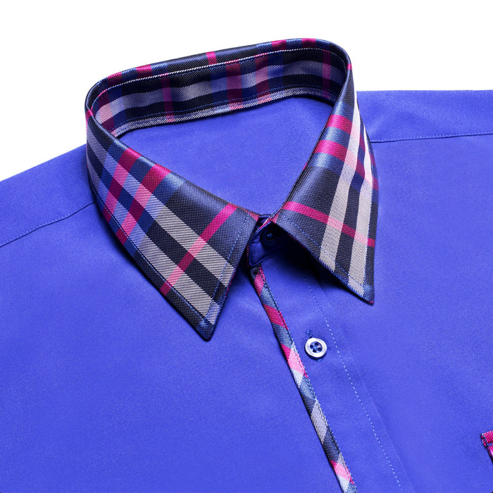 Blue Red Stitching Shirt- CY-1212 - SimonVon Shop