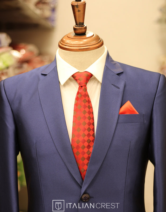 Blue Single Breasted Suit