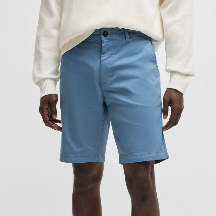 Boss - Chino-Slim Shorts in Open Blue - Nigel Clare