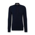 Boss - Ebrando_P Zip Neck Sweater in Navy - Nigel Clare