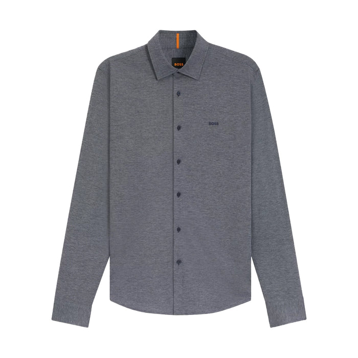 Boss - Mysoft_2 Slim Fit Shirt in Navy Melange - Nigel Clare