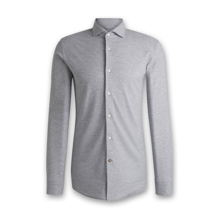 Boss - P-Hank-Spread Slim Fit Shirt in Light Grey - Nigel Clare