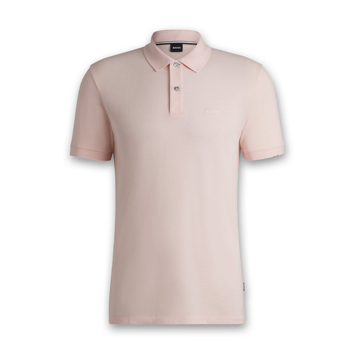 Boss - Pallas Reg Fit Polo in Pale Pink - Nigel Clare