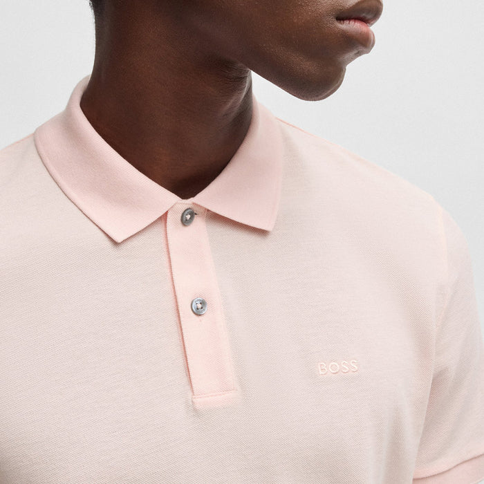 Boss - Pallas Reg Fit Polo in Pale Pink - Nigel Clare