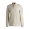 Boss - Passerby Slim Fit LS Polo in Natural - Nigel Clare