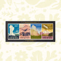 The Brass Monkey 1,000 Piece National Parks Puzzle with vintage art of Yellowstone, Grand Canyon, Zion & Lassen posters.