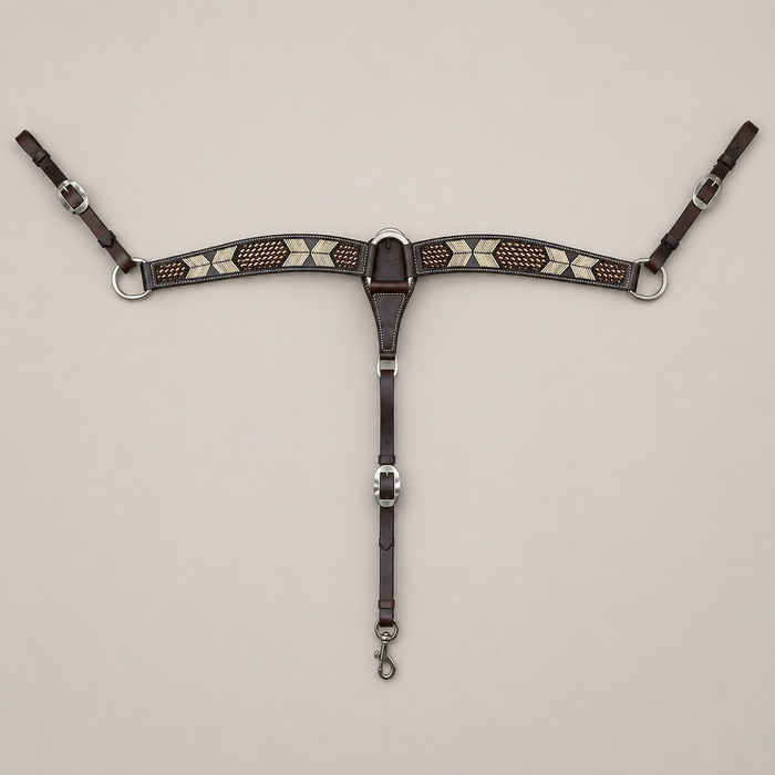 Breast Collar - BC17 - Chocolate Arrowhead Breast Collar