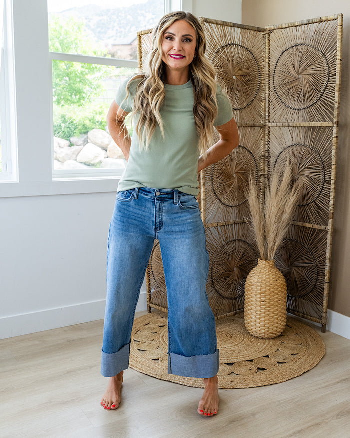 Brenley Ribbed Knit Top - Seagrass Wishlist