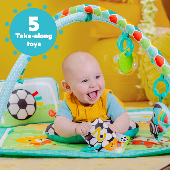 Grip & Kick Activity Baby Play Gym Activity Gym with interactive kick pad and toys for baby development