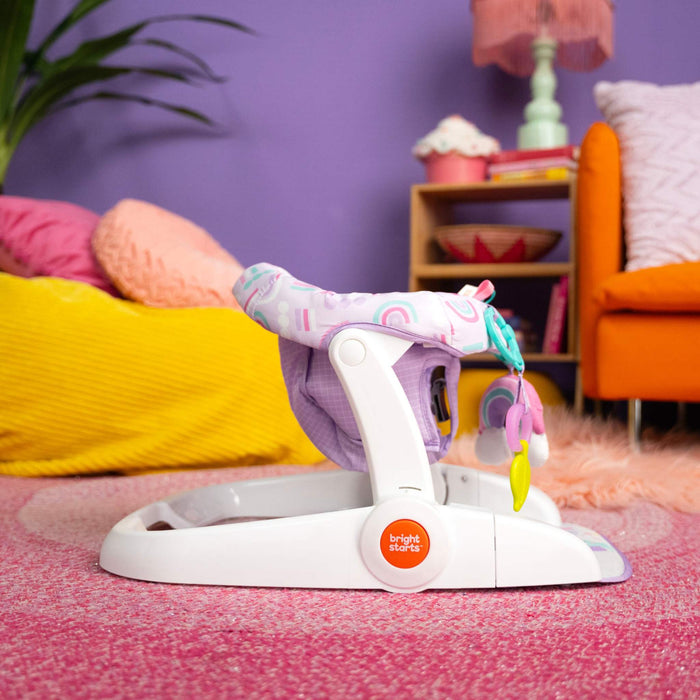 Purple Paradise Learn-to-Sit 2-position padded baby floor seat with toys for ages 4-12 months