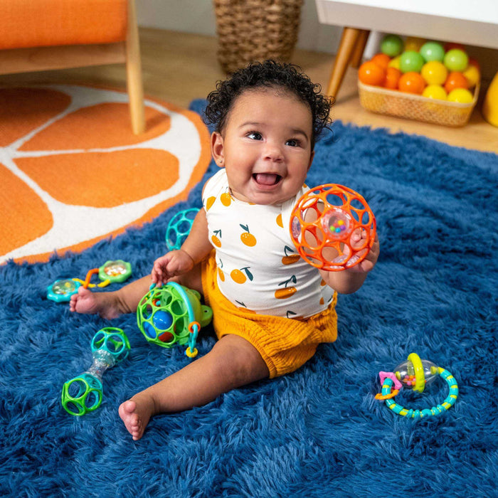 Bright Starts Little Shakers 6-piece baby rattles and teethers gift set for ages 3 to 36 months