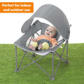 Bright Starts Pop 'N Chill Travel Seat, Grey