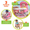 Bright Starts Pop 'N Sit Portable Booster, Pink