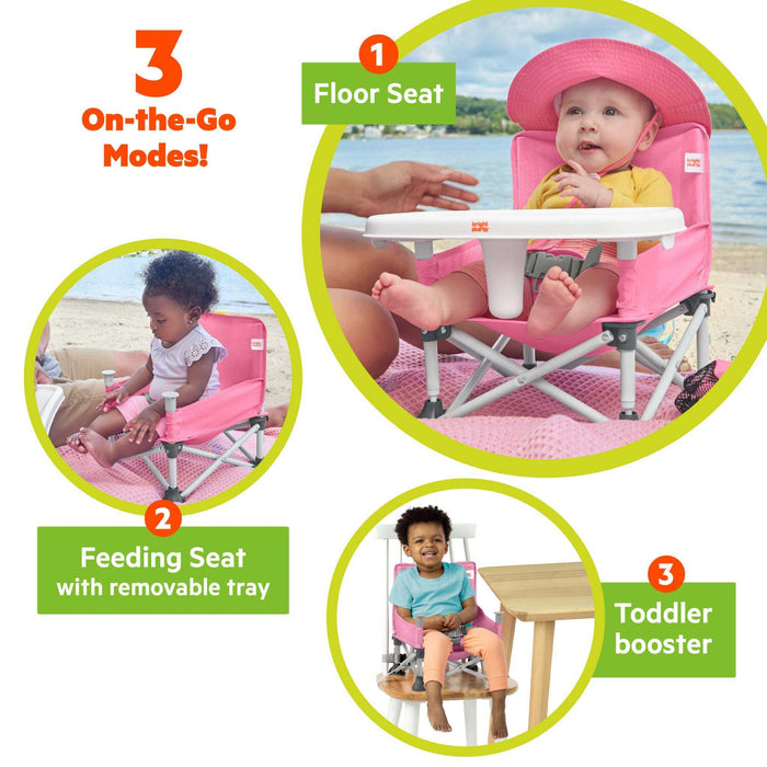 Bright Starts Pop 'N Sit Portable Booster, Pink