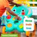 Bright Starts Stroll 'n Roll 2-in-1 elephant ball play walker with interactive trunk and piano keys for babies aged 6-36 months