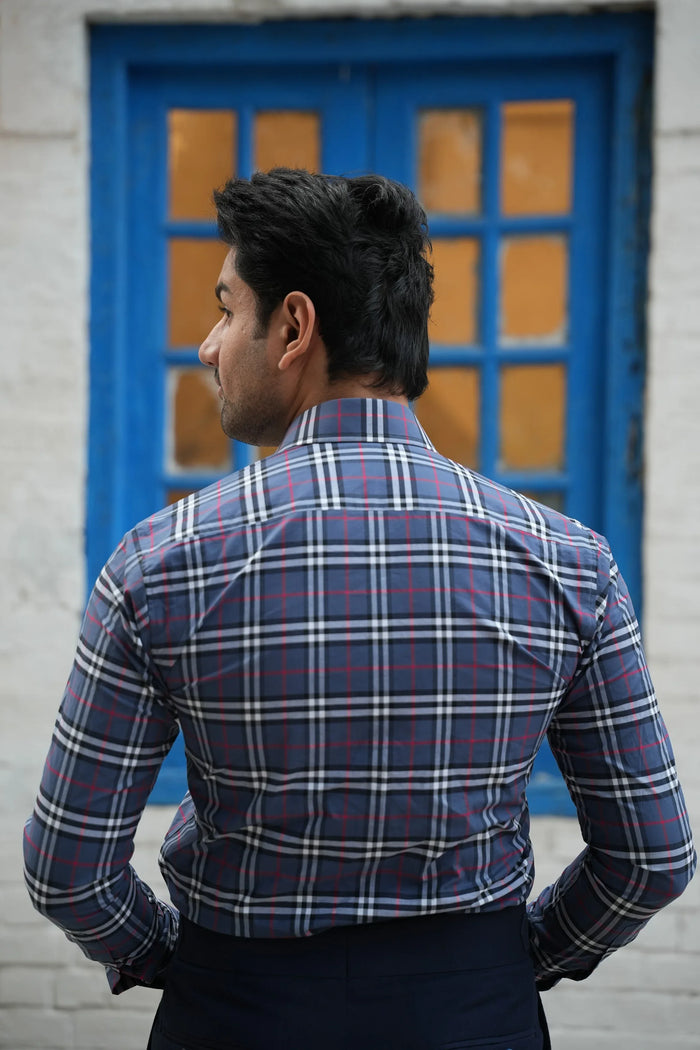 BROOKS ROYALE BLUE CHECKS - Durins Placket