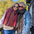 Bukit - Sparkling Animal Print Pashmina Scarf (60x180cm) - Black