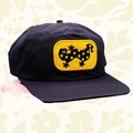 Forager Provisions LTD black cotton ball cap featuring an embroidered yellow spotted salamander patch