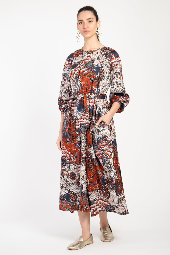 Cardinal Cotton Midi Dress