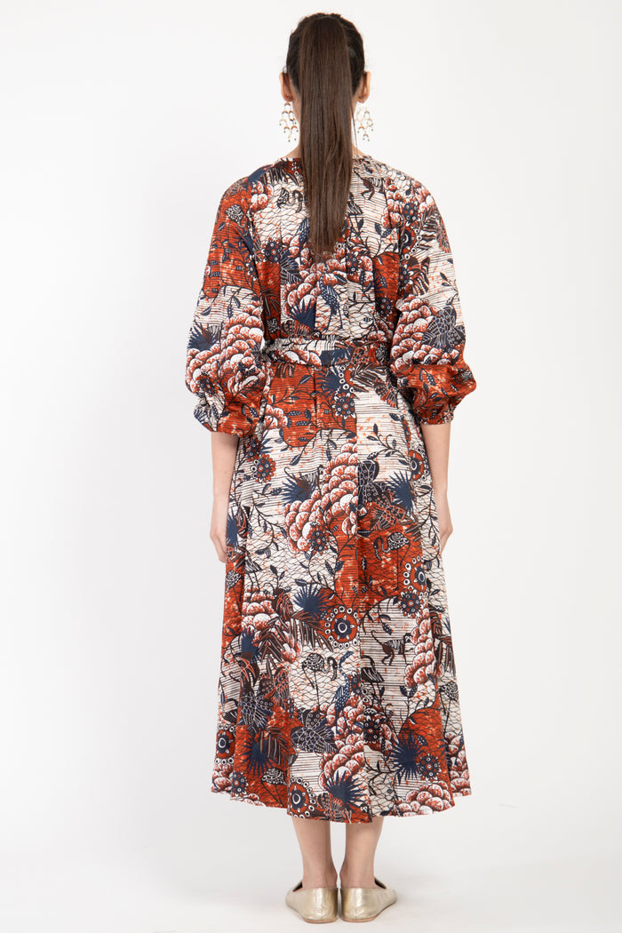 Cardinal Cotton Midi Dress