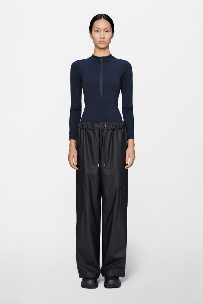 RAINS Cargo Rain Pants Wide Black Pants