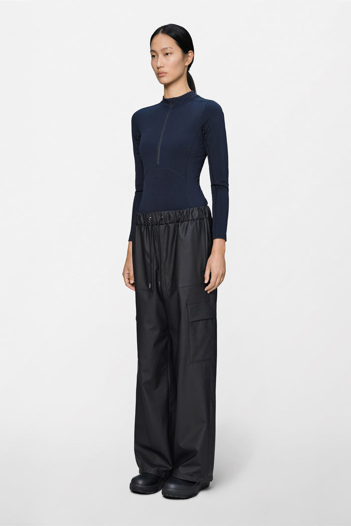 RAINS Cargo Rain Pants Wide Black Pants