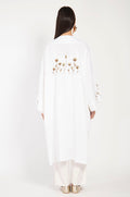 Carthage Hand Embroidered White Abaya