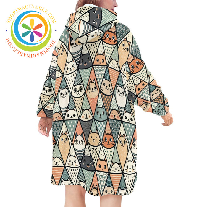 Cat Lover’s - Blanket Hoodie white / ONESIZE